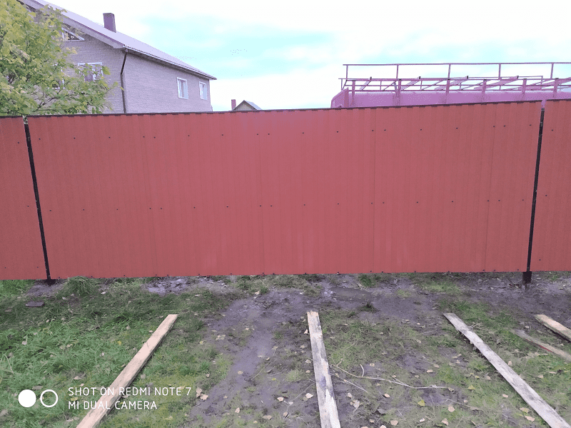 Съёмная секция с профнастилом, Нёбдино